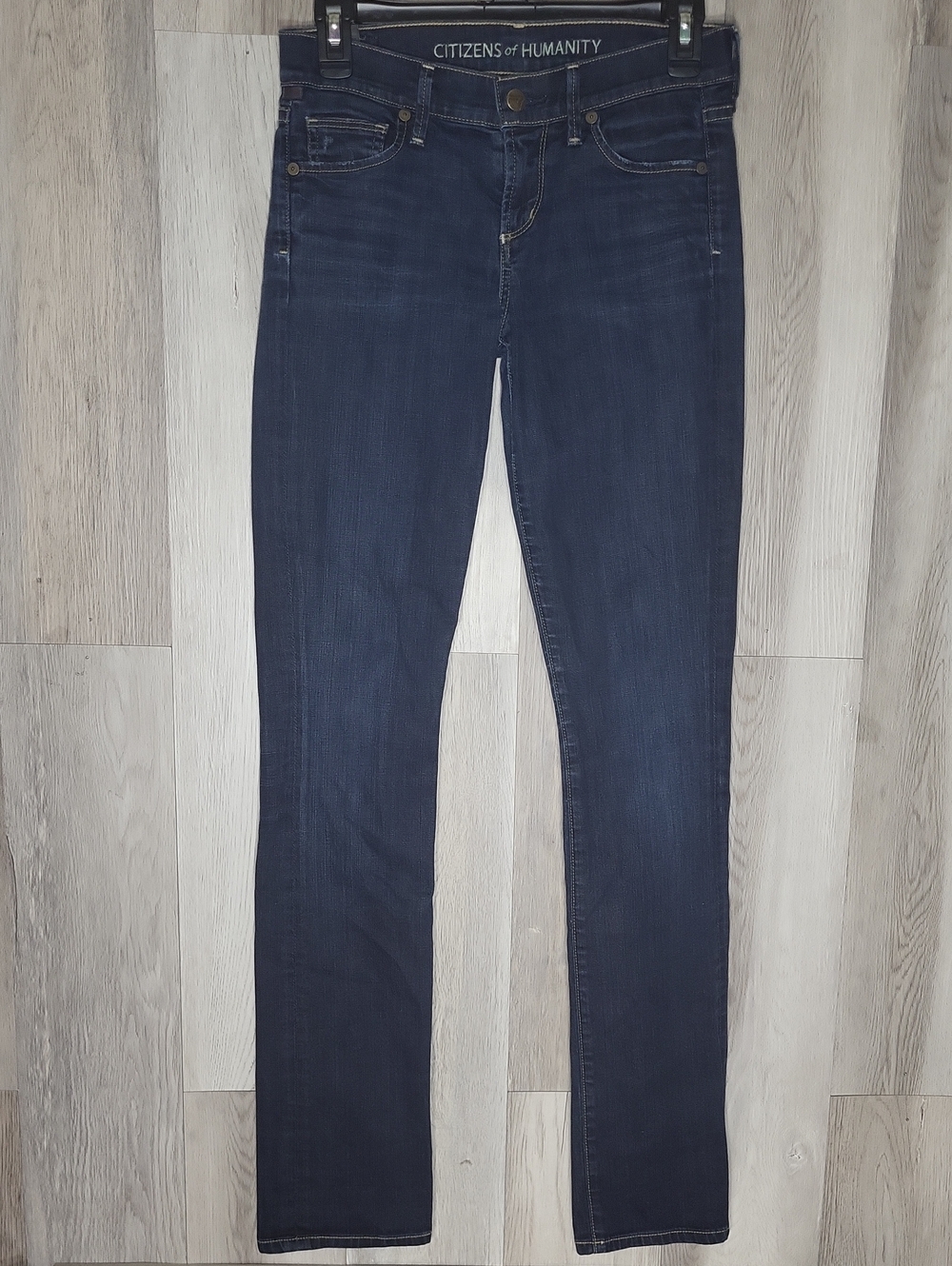Citizens of Humanity Ava Low Rise Straight Leg Jeans Womens 25 Dark Wash